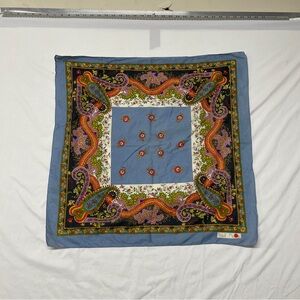 Elegant Blue Paisley Scarf